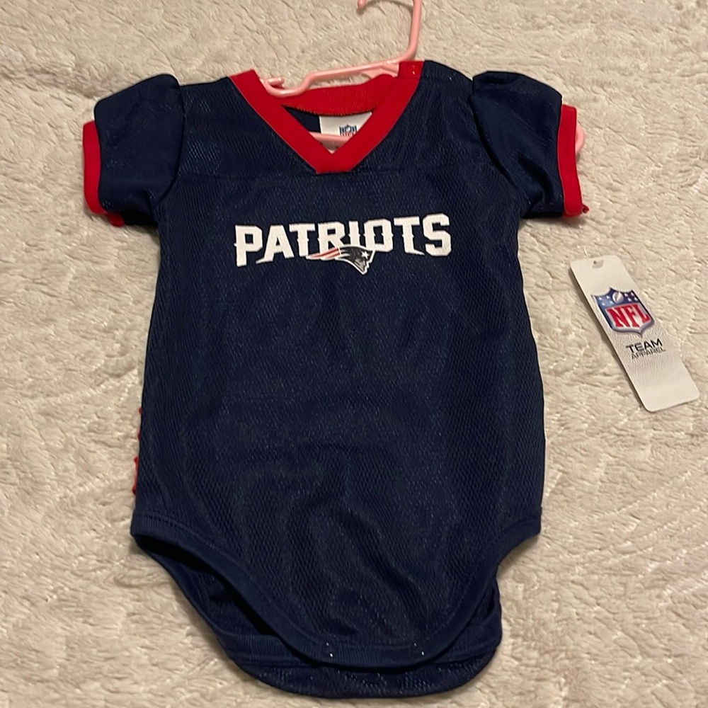 Patriots Baby Girl Onesie with Ruffles